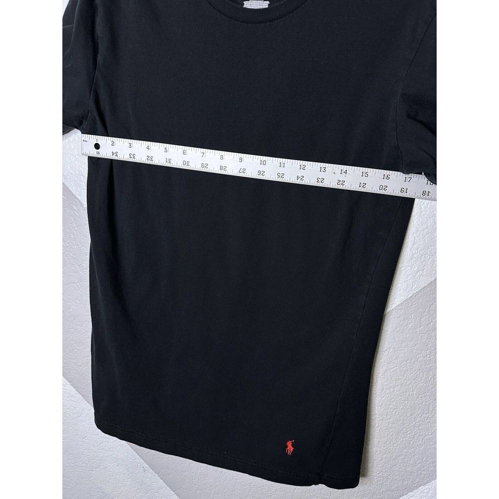 Polo Ralph Lauren T Shirt Mens Size Medium Black Red Pony Slim Fit Tee - Picture 6 of 7